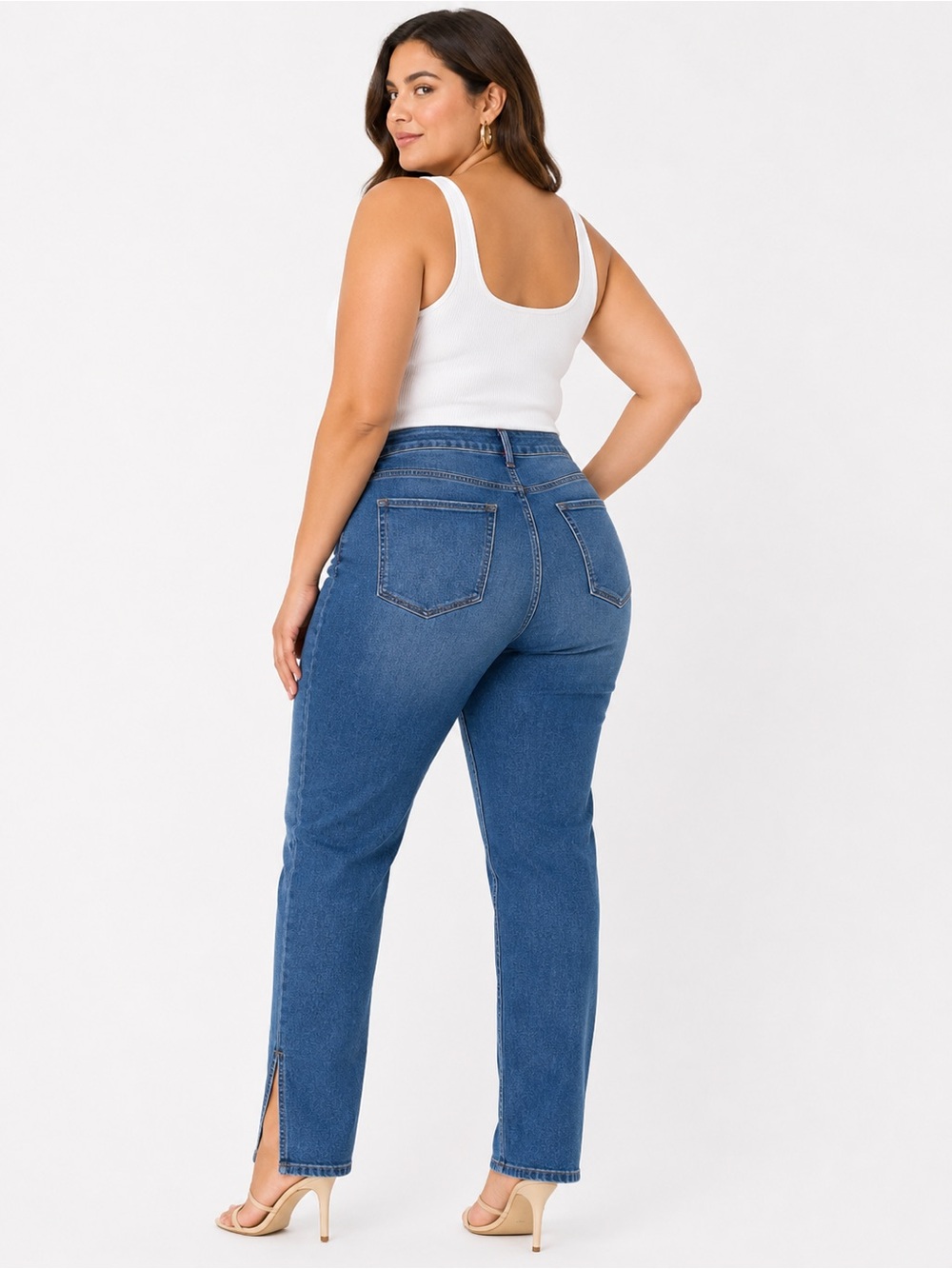 Good American Good Leg Side Slit Plus Size Jeans - Picture 2 of 6